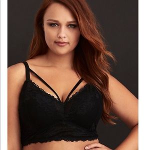 Torrid floral mesh bralette size 1